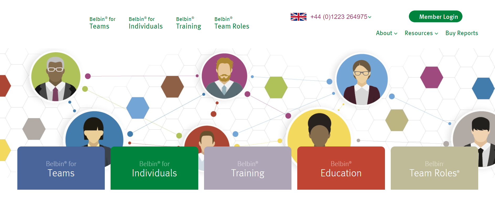 Belbin's old homepage design